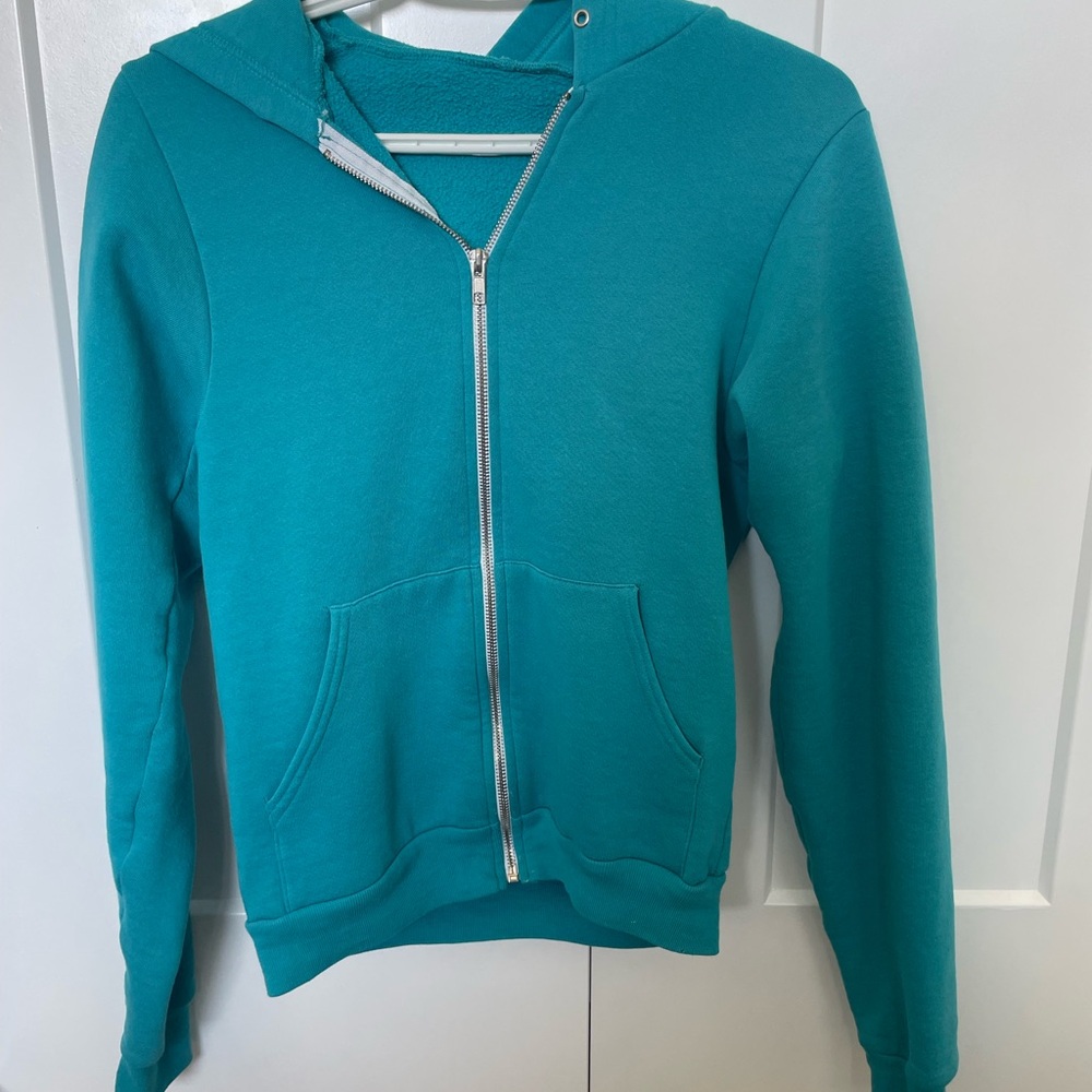 Teal Zip-Up Hoodie